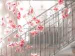 Magnolias en la escalera