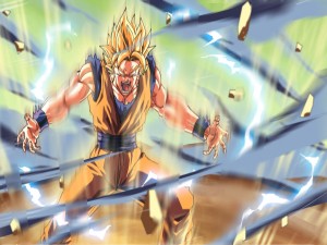 Postal: Goku enfurecido