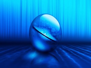 Bola de cristal azul