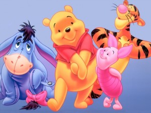 Postal: Pooh y sus amigos