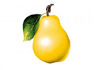 Una pera amarilla