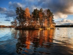 El lago Vuoksa, en el istmo de Carelia, que separa Rusia y Finlandia