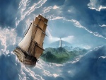 Barco en un mar de nubes