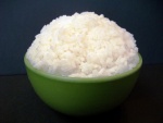 Cuenco verde con arroz