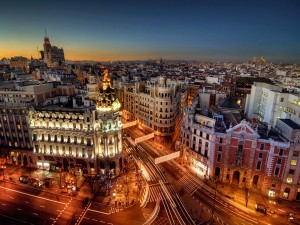 Postal: Noche en Madrid