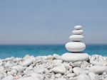 Piedras Zen cerca del mar