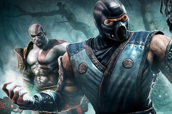 Sub-Zero y Kratos en "Mortal Kombat"