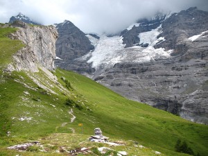Postal: Vista de la Estación de Eigergletscher (Suiza)