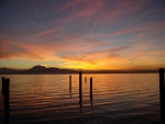 Puesta de sol sobre el Lago de Zug