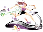 Mujer en una cinta de correr