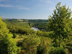 Paisaje de la Dordogne, Hautefort (Francia)
