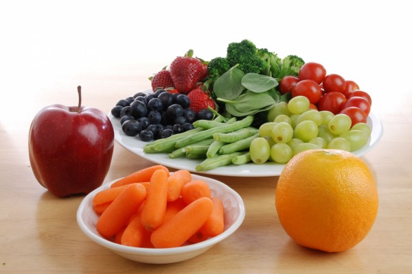 Colores de frutas y verduras