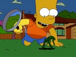 Bart Simpson con una lupa