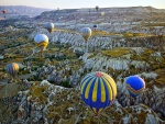 Globos aerostáticos en Cappadocia, Anatolia Central (Turquía)