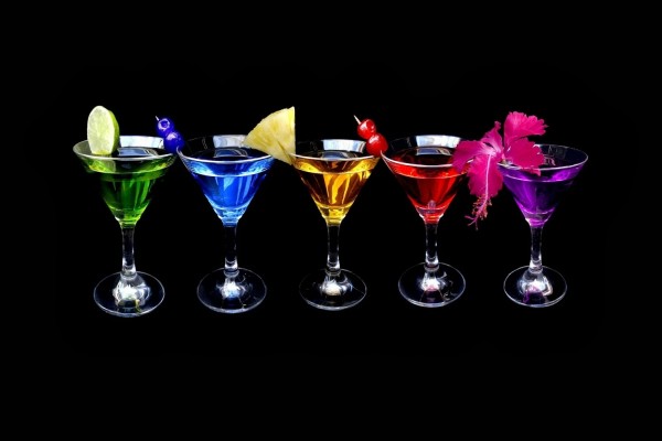 Cocktails con diferentes frutas