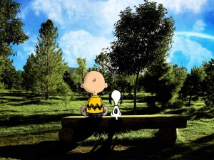 Postal: Carlitos y Snoopy