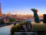 Ratatouille mirando la Torre Eiffel