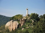 Estatua y mirador del Sagrado Corazón de Teia, Cataluña (España)