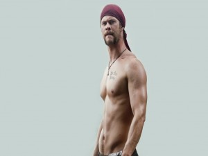 Postal: Chris Hemsworth sin camiseta
