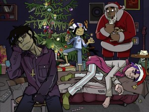 Postal: Navidad con Gorillaz