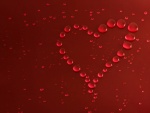 Burbujas formando un corazón
