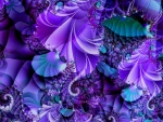 Fractal azul y violeta