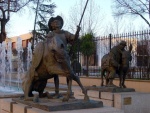 Estatuas de Don Quijote y Sancho Panza en Ciudad Real (España)