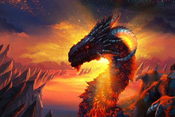 Gran dragón de fuego