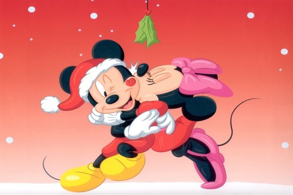 Mickey y Minnie en Navidad