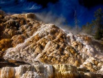 Mammoth Hot Springs en ​​el Parque Nacional de Yellowstone, Wyoming