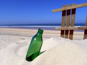 Botella en la playa