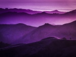Montañas en tonos lila