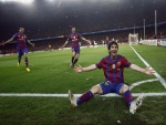 Leo Messi celebrando un gol con la camiseta del Barça