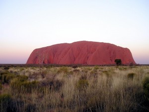 Formación rocosa en Uluru, Australia