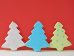 Árboles de Navidad hechos de galleta