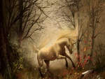 Unicornio en el bosque