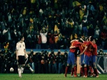 La Selección Española celebrando un gol contra Alemania