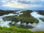 Vista aérea de un río amazónico