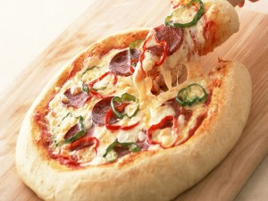 Postal: Pizza con pimientos