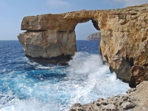Postal: "La ventana azul" al oeste de la isla de Gozo