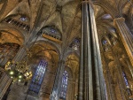 Interior de la Catedral de la Santa Cruz y Santa Eulalia, en Barcelona