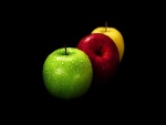 Manzanas verde, roja y amarilla