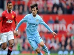 David Silva con el Manchester City