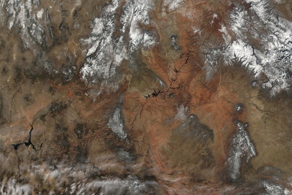 Imagen de satélite de la zona del Gran Cañón