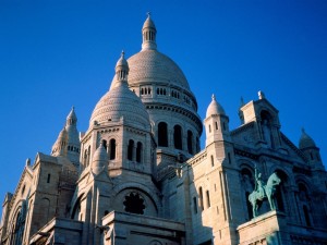 Postal: Basílica del Sagrado Corazón de Montmartre, París
