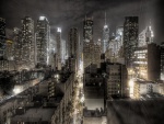 La ciudad de Nueva York en la noche