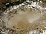 Tormenta de polvo en el Desierto de Taklimakan