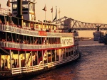 Barco de vapor Natchez por el Mississippi