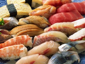 Postal: Variedad de Sushi
