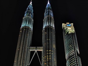 Postal: Torres Petronas en la ciudad de Kuala Lumpur